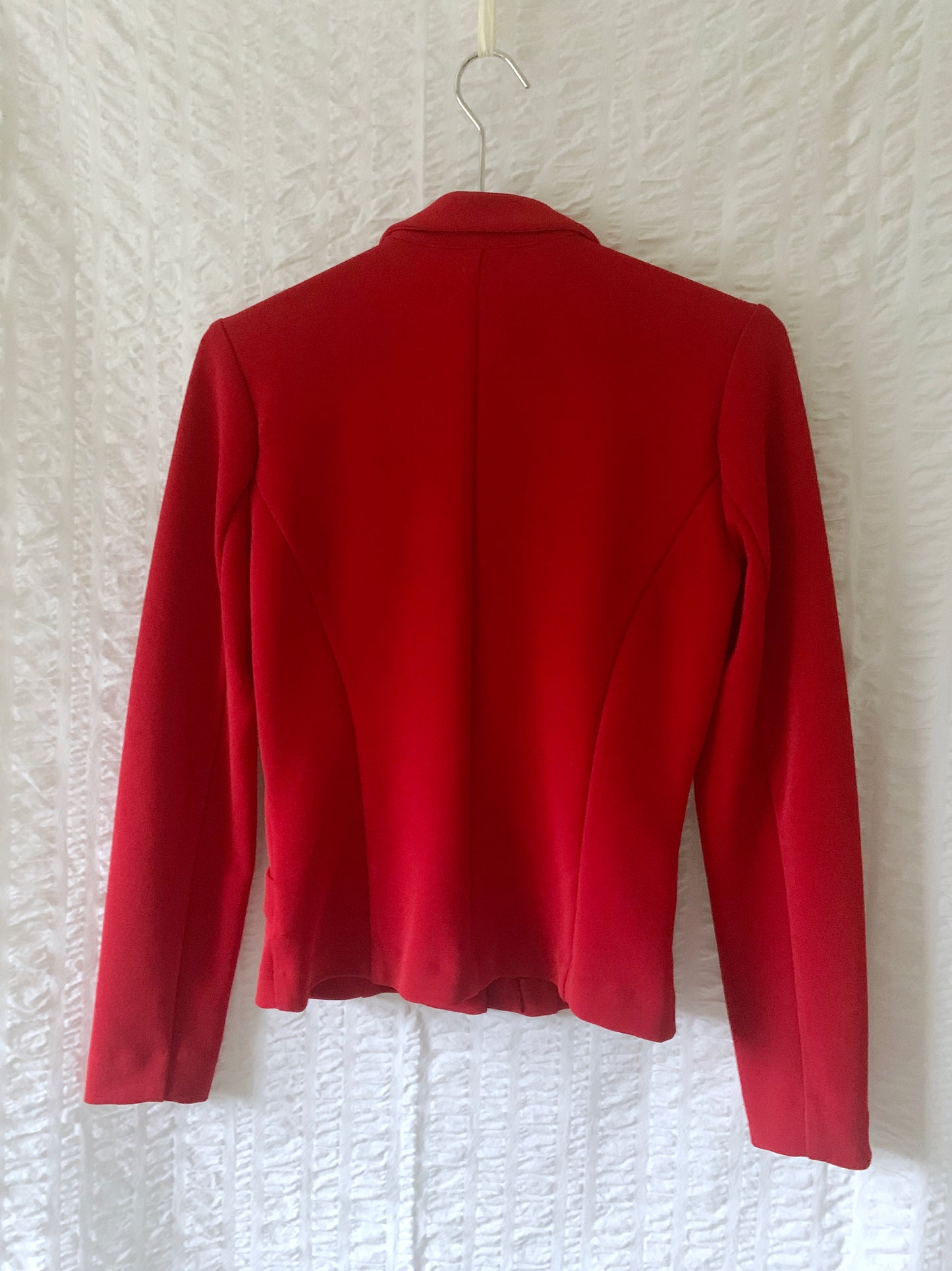 90s cherry red skirt suit