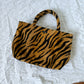 90s fuzzy tiger purse