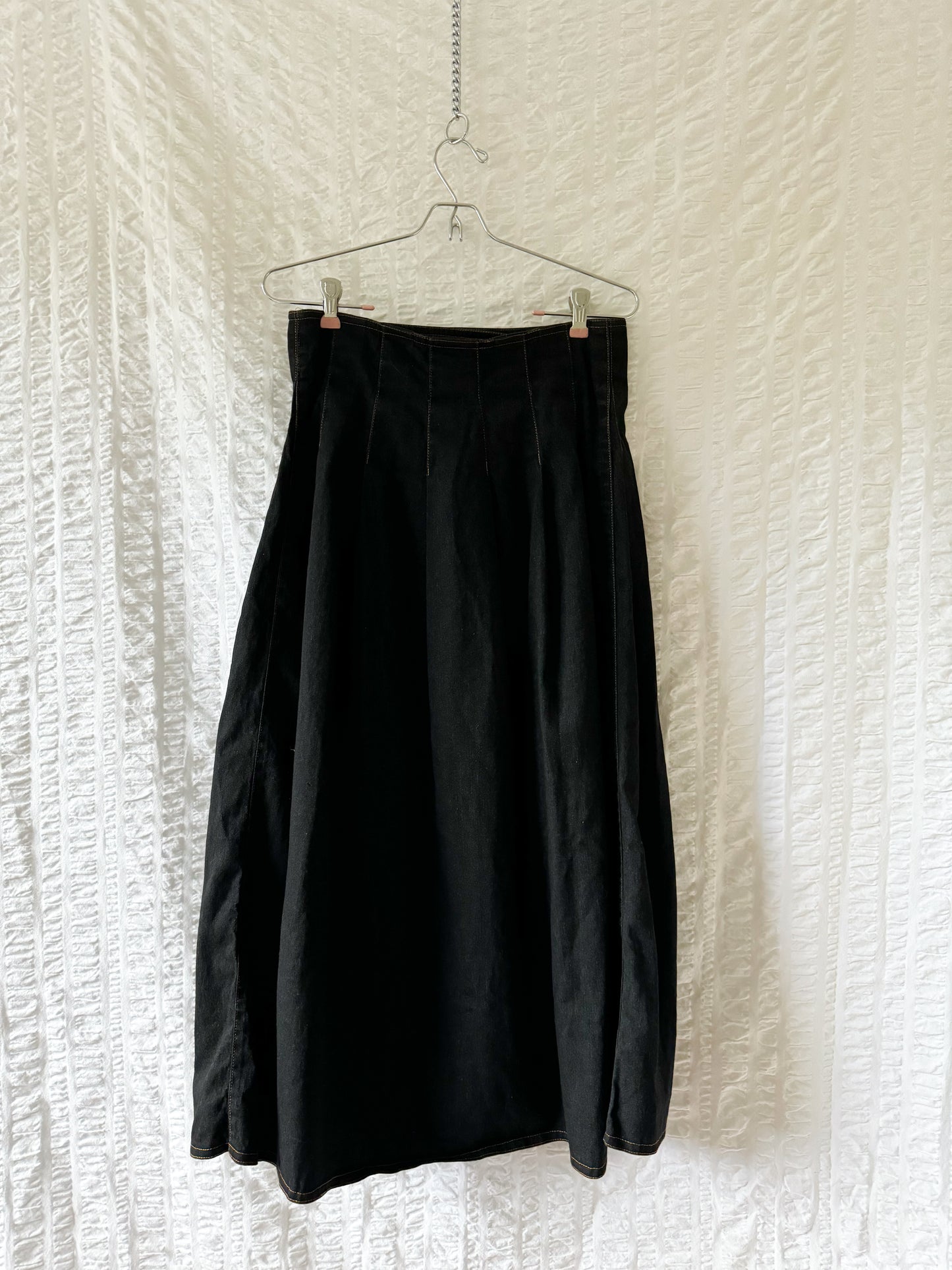 perry ellis denim sailor button skirt