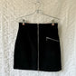 90s suede zip skirt