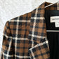 80s wool oversized plaid blazer