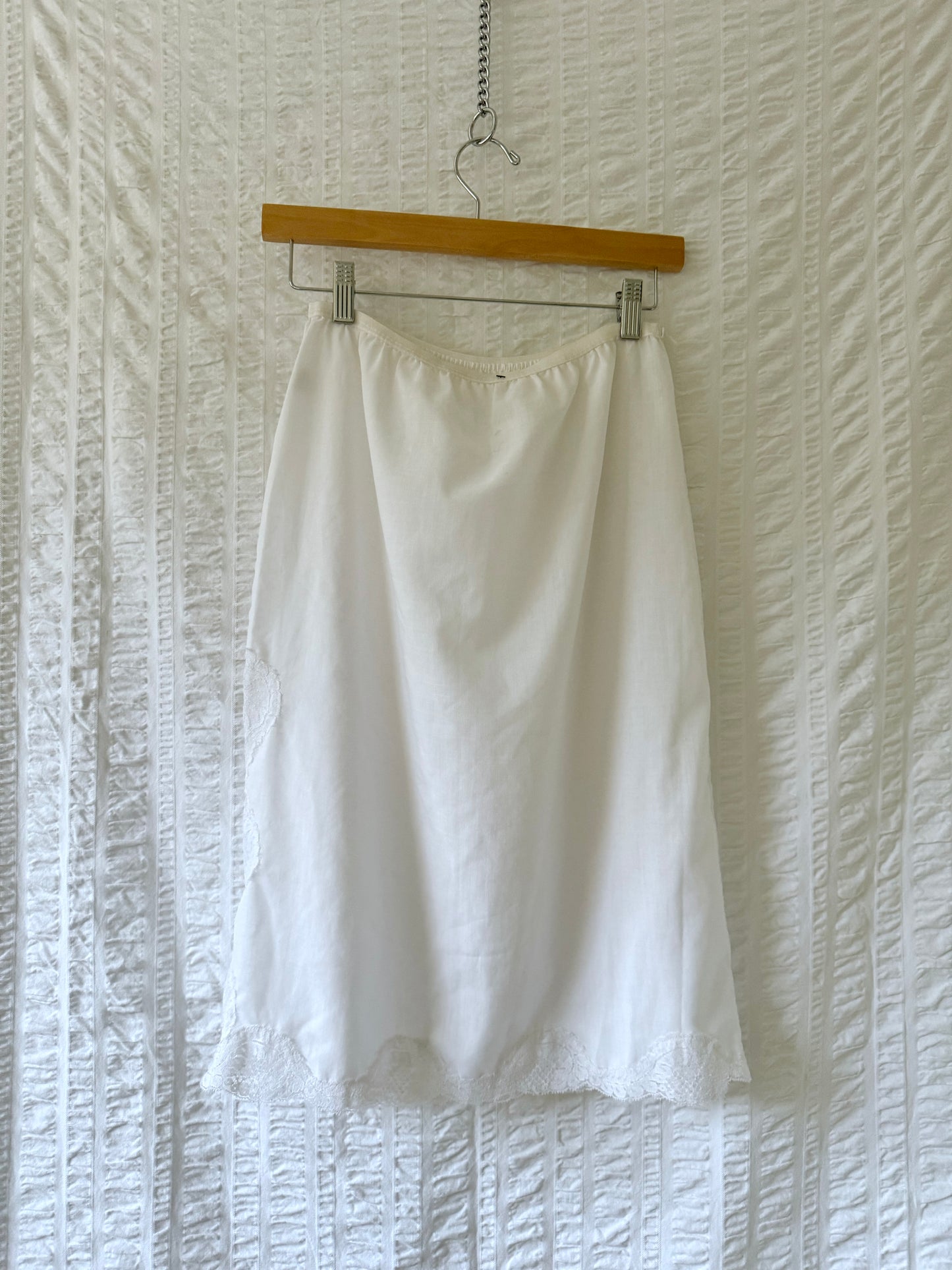 union made cotton-blend slip skirt