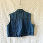 cropped denim vest