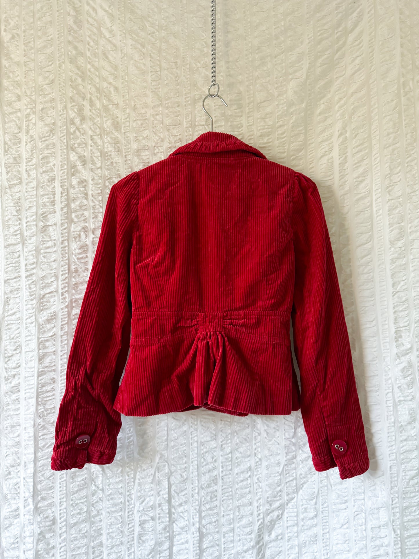 y2k corseted corduroy jacket