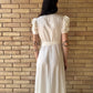 30s palest pink puff sleeve dress | S