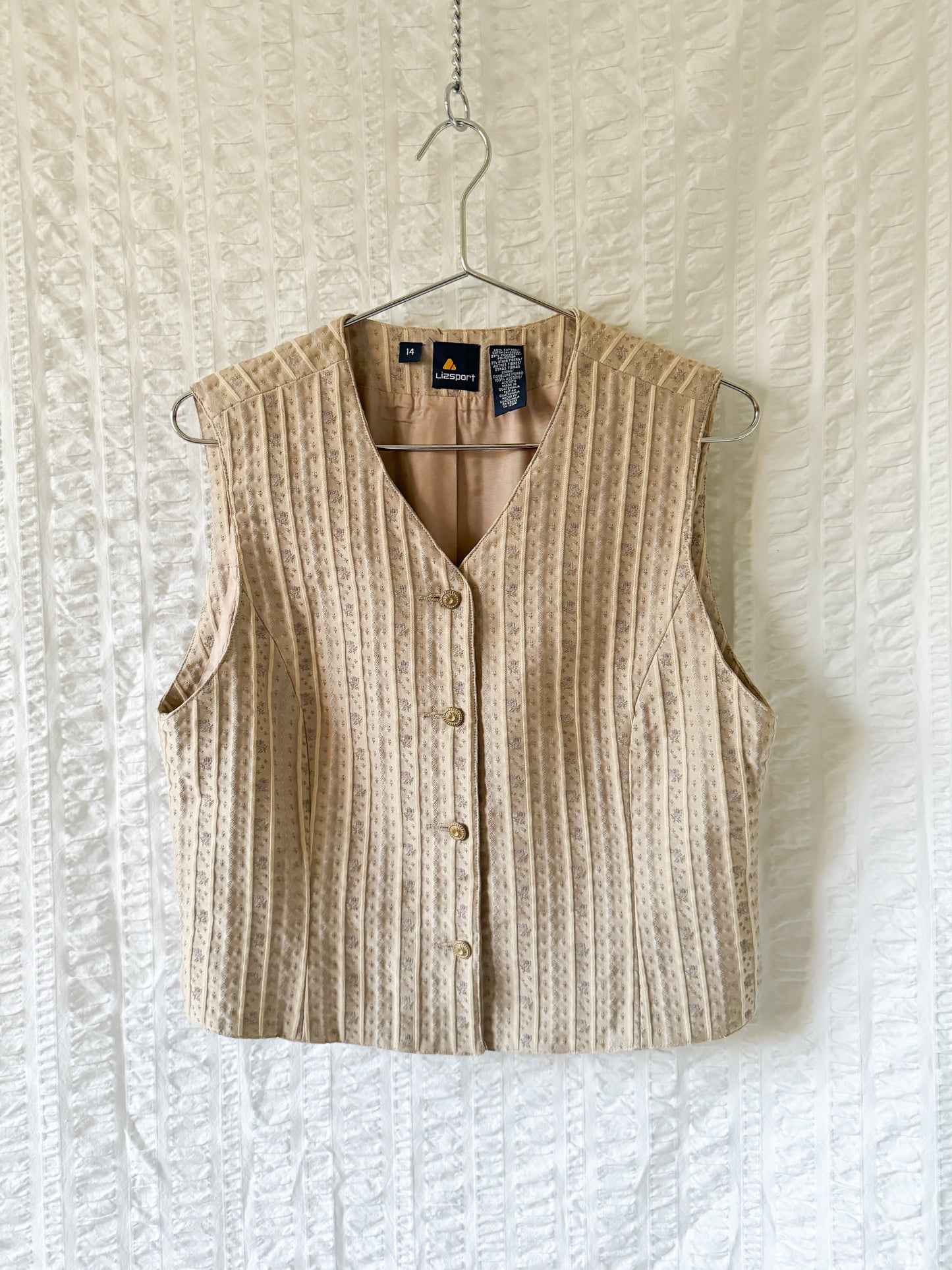 90s jacquard vest