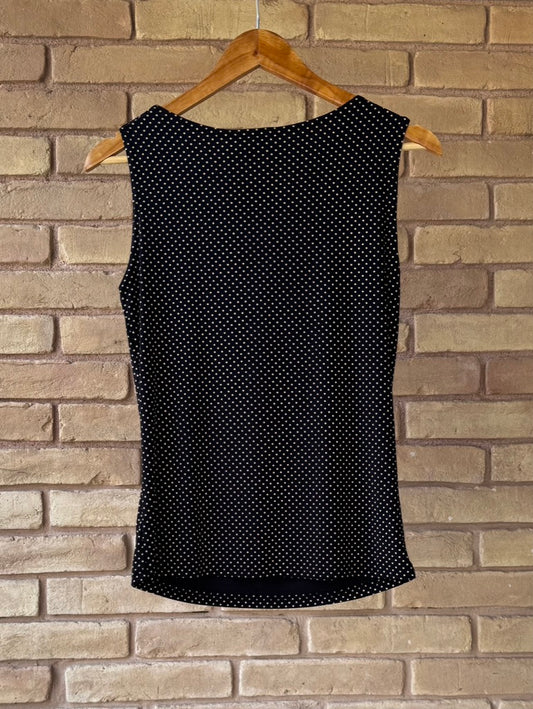 Slinky 90s polka dot cowl top