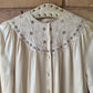 Ivory silk open work top | S