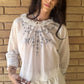 Edwardian embroidered shirtwaist blouse | S