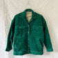 emerald corduroy shearling-lined boxy jacket