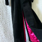 y2k west coast leather black suede full-length coat