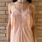40s peach silk slip | M/L