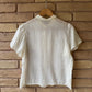40s sheer ivory cotton blouse