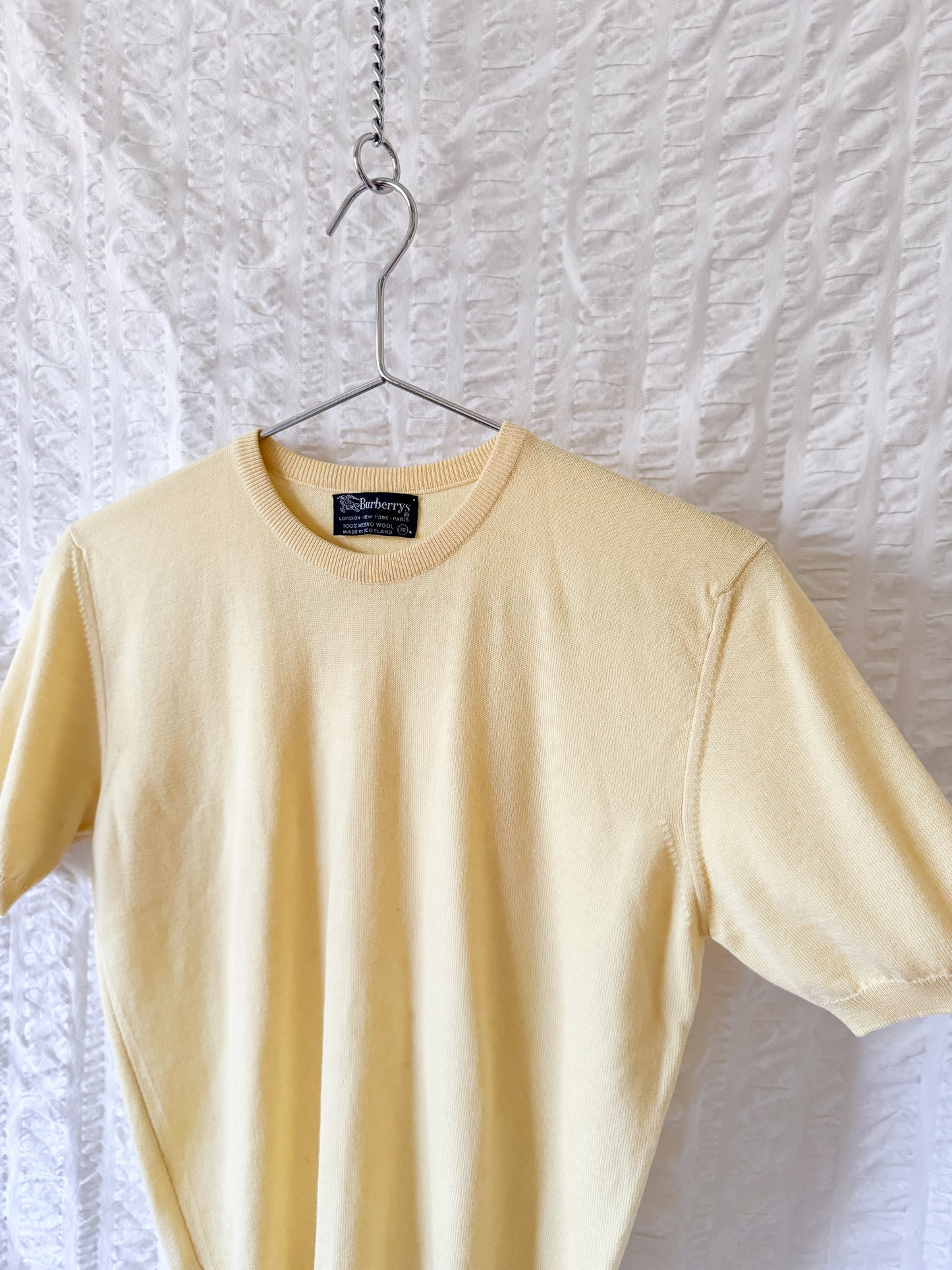 90s burberry short sleeve sweater