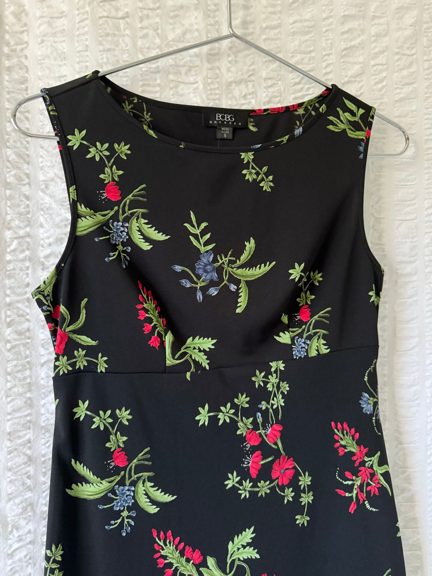 90s bcbg floral mini dress