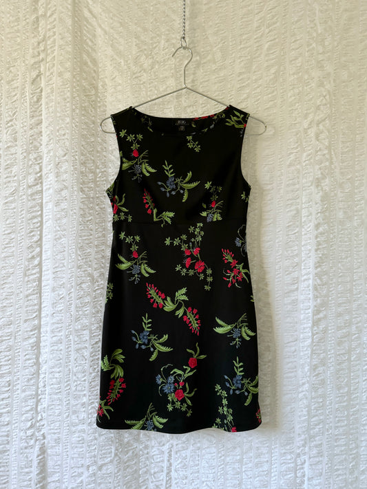 90s bcbg floral mini dress